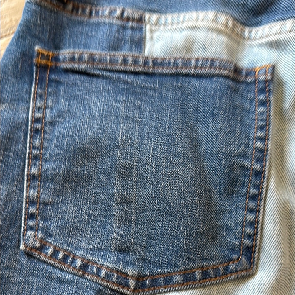 Denim Patchwork Mini Skirt Madewell 25 - image 7